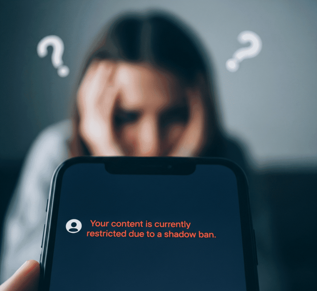 Scopri di più sull'articolo Shadow ban sui social: come riconoscerlo e affrontarlo con design e comunicazione efficace 🚫📱